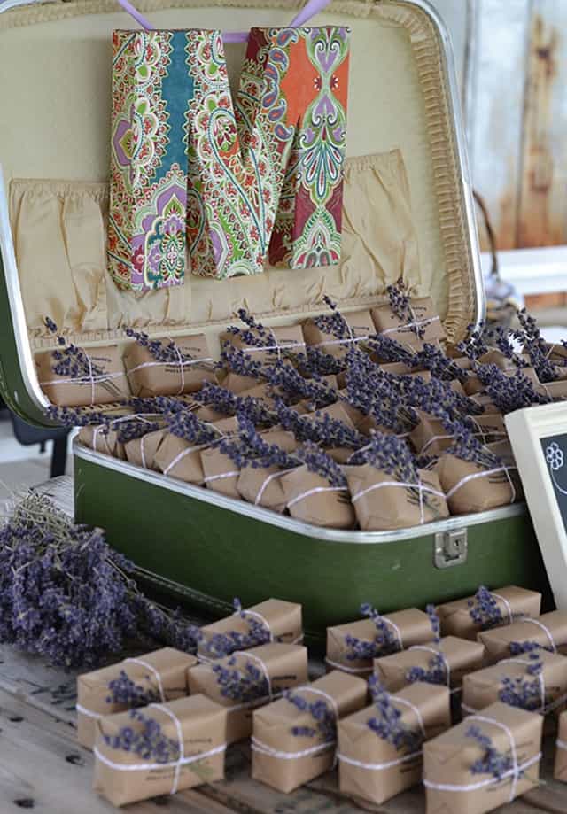 Homemade Lavender Soap Wedding Favors