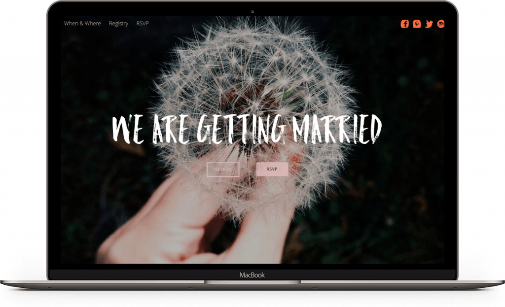 We're Getting Married Template Wedding Website 