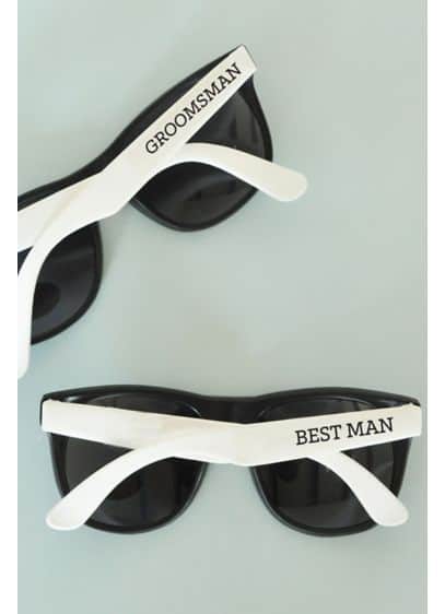 White Groom and Groomsmen Sunglasses Set