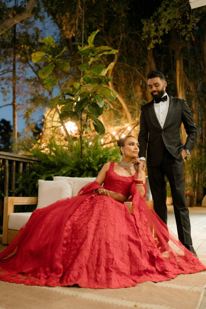 Reception of Tavneet and Balkarn at Calamigos Ranch in California | Wedding Planning and Design by The Marigold Company