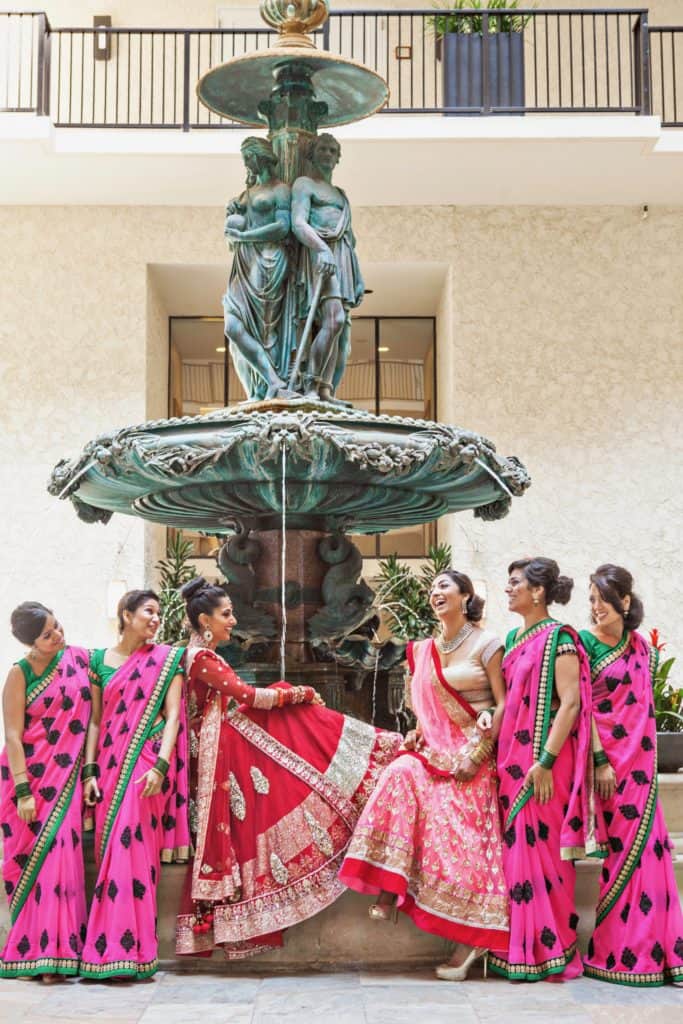 Vidhi and Datesh Gujarati Indian Wedding at Newport Beach Marriott | Beach Weddings | Detail Photos | Indian Weddings | Bridal Party | Bridesmaids