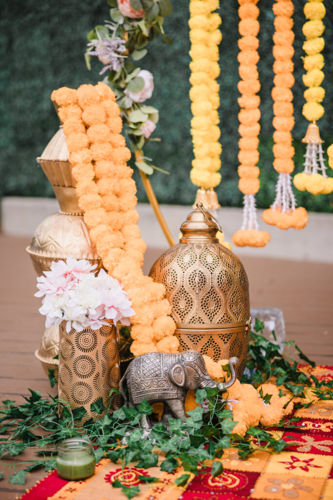 Haldi Ceremony Decor, Yellow and Orange Haldi Decor