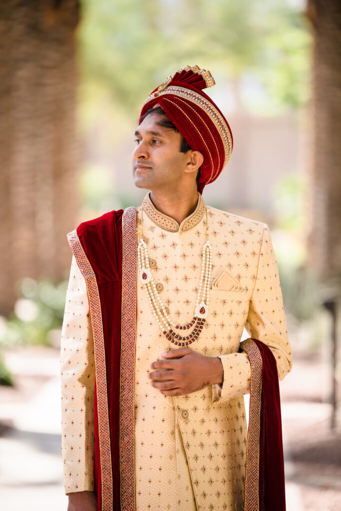 Hyatt Indian Wells, Indian Wedding, Desert Vibes Indian Wedding, California Desert Wedding, Palm Springs Indian Wedding, Indian Groom Turban Style