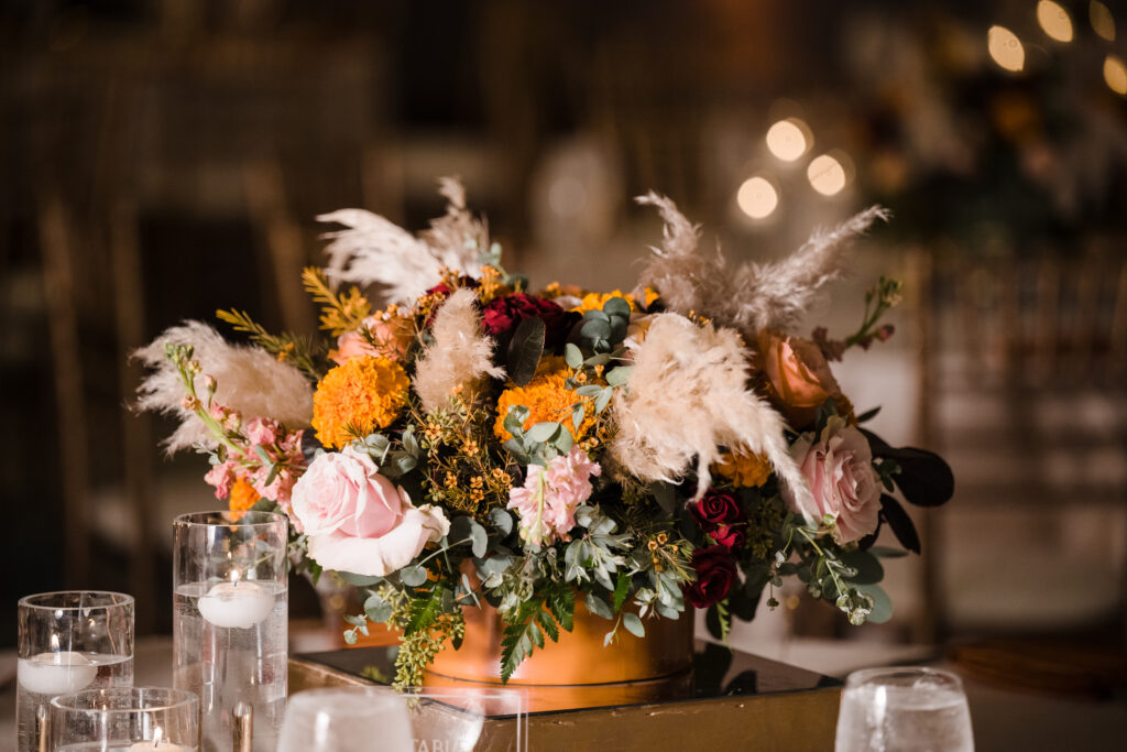 Boho inspired Indian wedding, Palm Springs Indian wedding, boho and soft reception decor