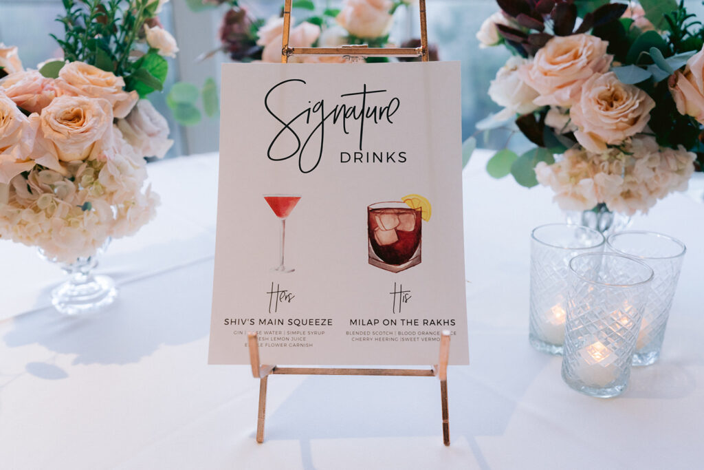 signature cocktails, signature drink ideas, beautiful cocktails for weddings