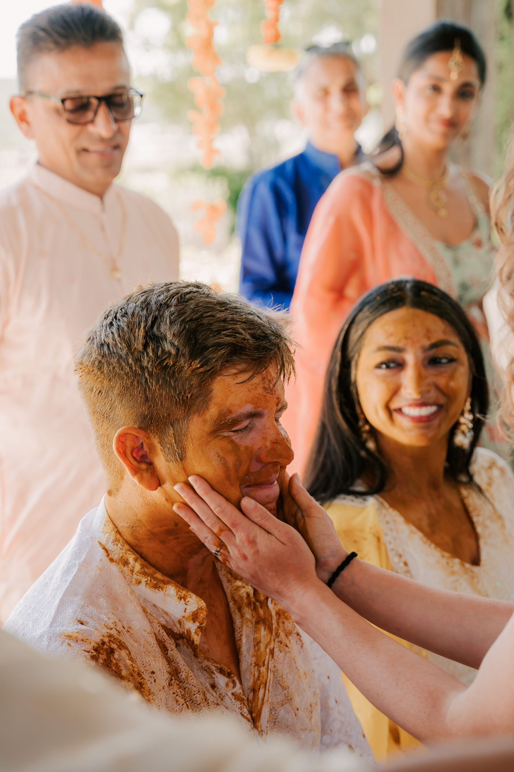 Haldi ceremony of a fusion Indian American couple in Temecula, California